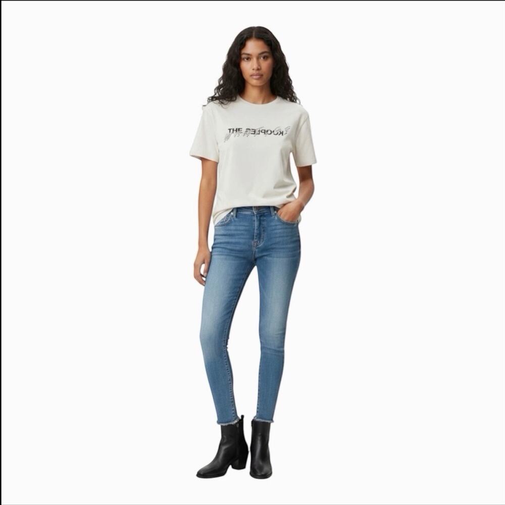 The Kooples What Is Studded Graphic T-Shirt Gray Cotton Small NWT